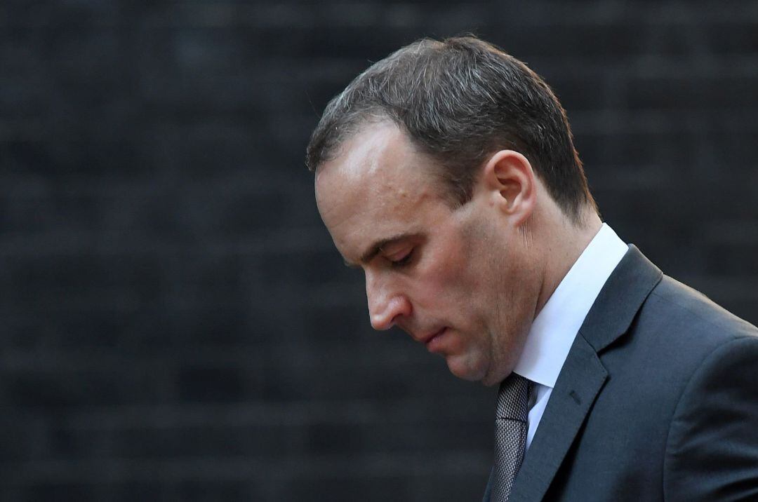 El viceprimer ministro británico, Dominic Raab, dimite tras ser acusado de acoso laboral.