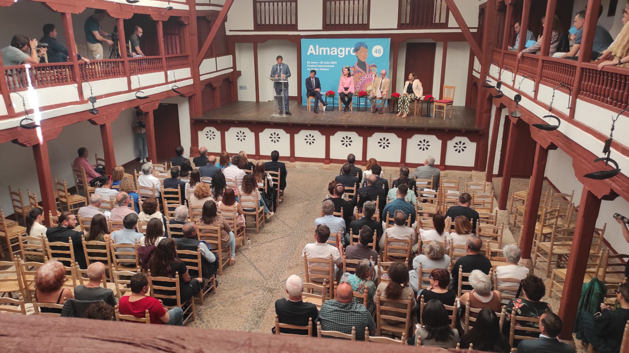 Panorámica del Corral de Comedias de Almagro este martes