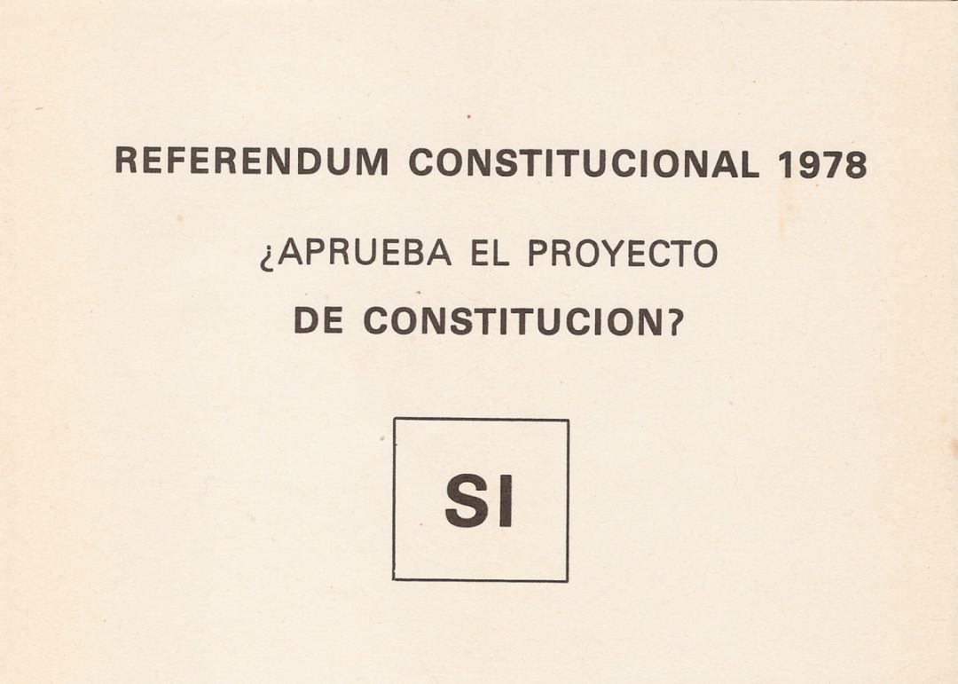 Papeleta del Referéndum de 1978