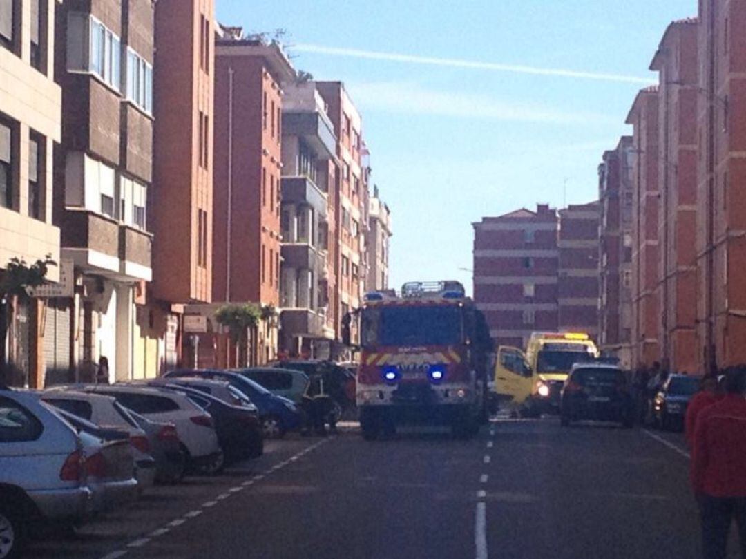 Calle Blas de Otero de Palencia en una intervención anterior con motivo de un suceso