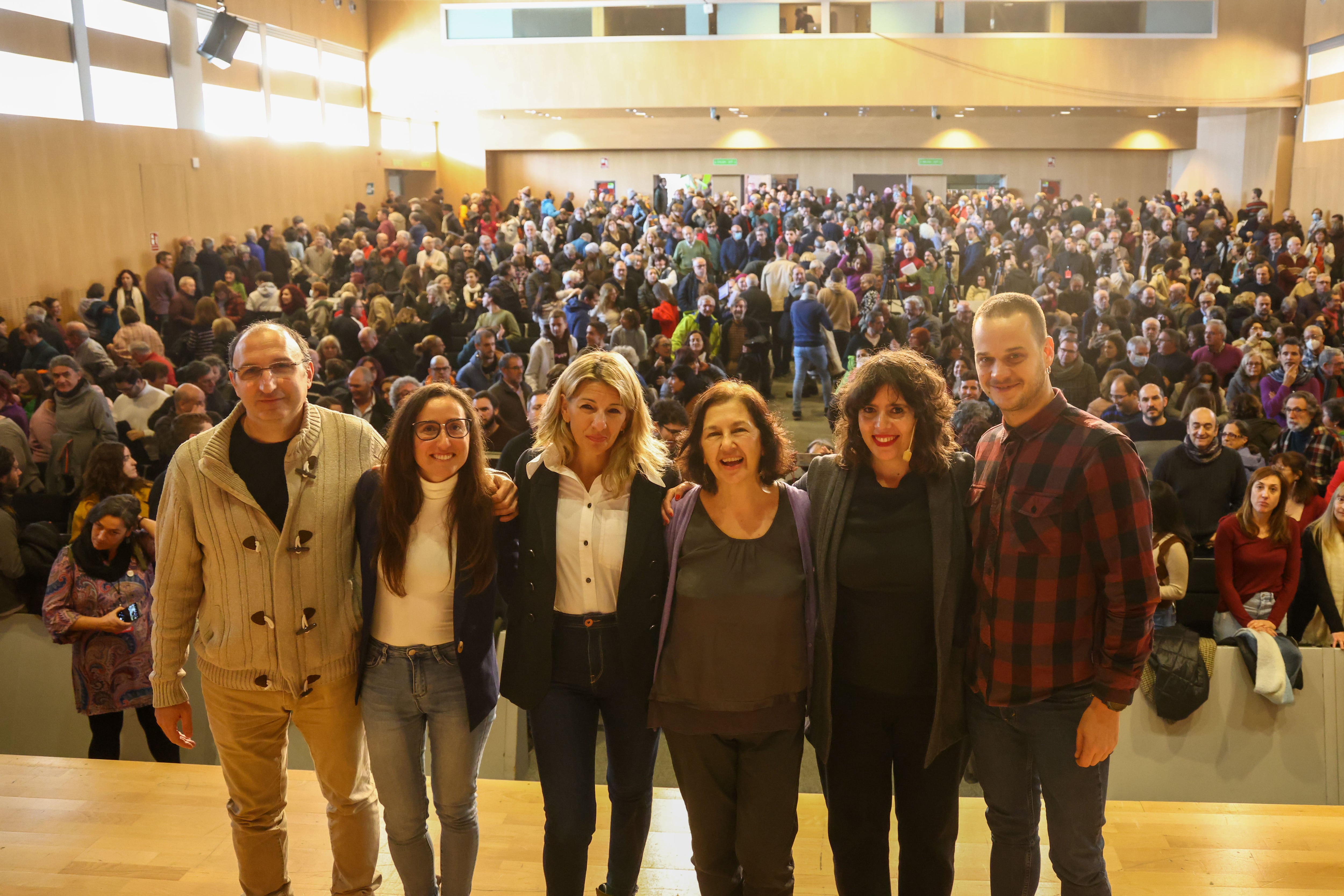 Yolanda Díaz, en el acto de Sumar en Zaragoza. EFE/ Toni Galan