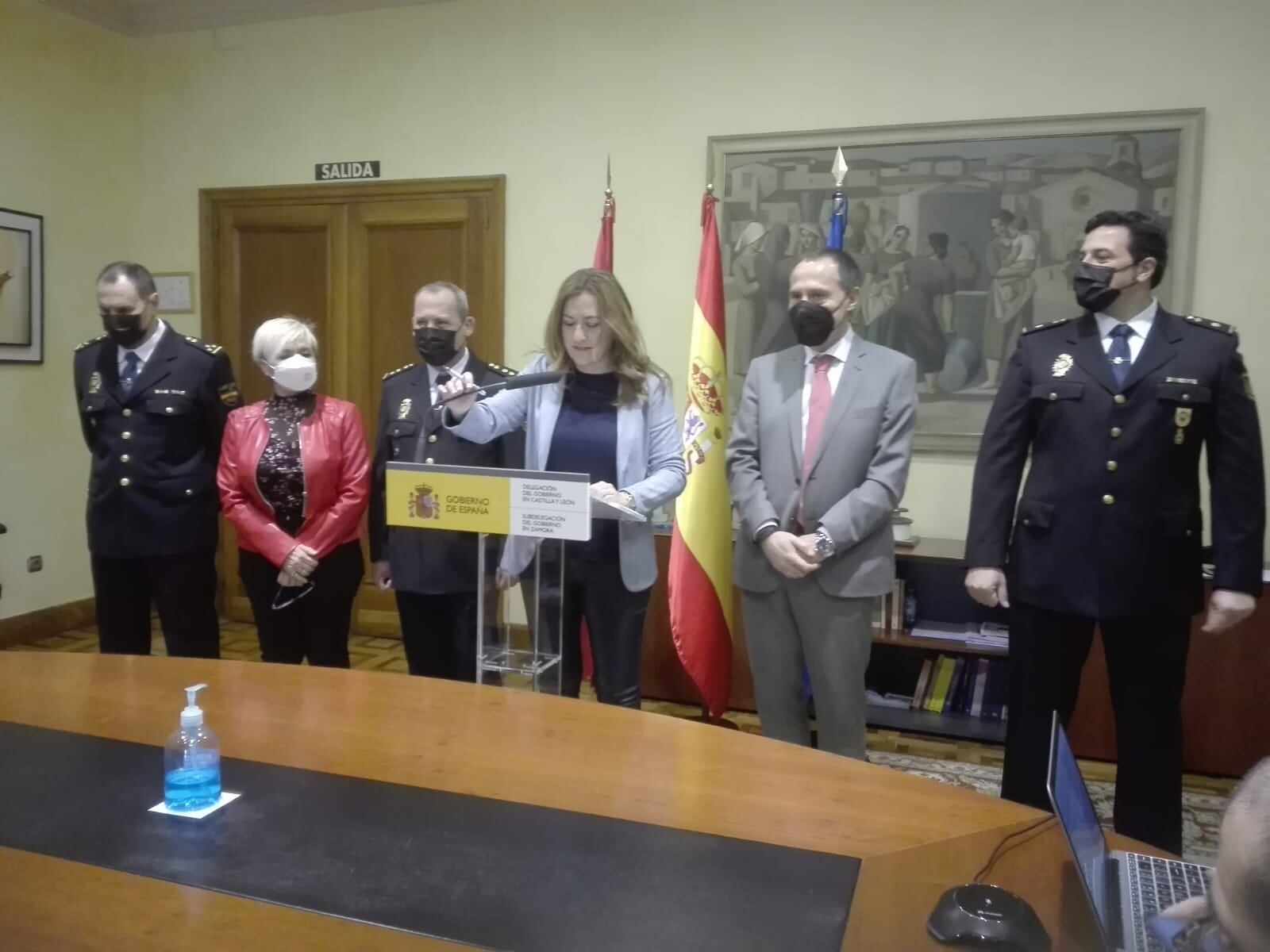 Virginia Barcones, durante comparecencia sobre la operación policial