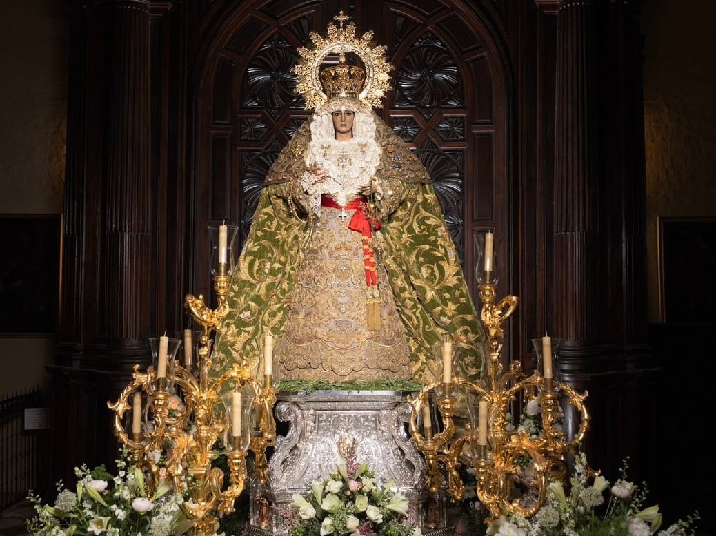 La Esperanza de Málaga preparada para la procesión de este sábado de vuelta a su templo