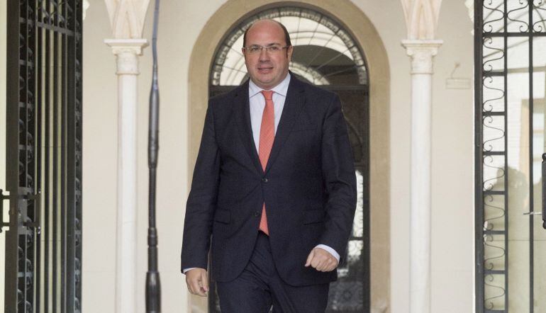 Pedro Antonio Sánchez, en el Palacio de San Esteban, sede del gobierno murciano