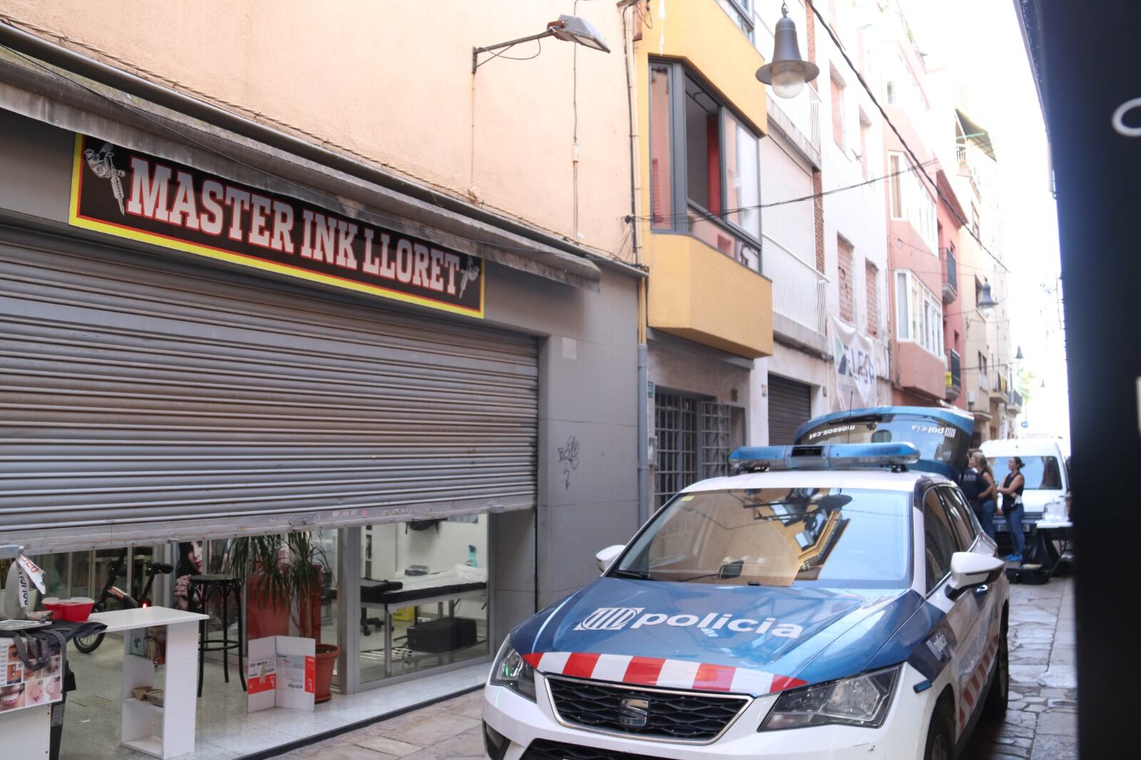 Lugar en el que los Mossos han hallado el cuerpo de la mujer muerta en Lloret de Mar