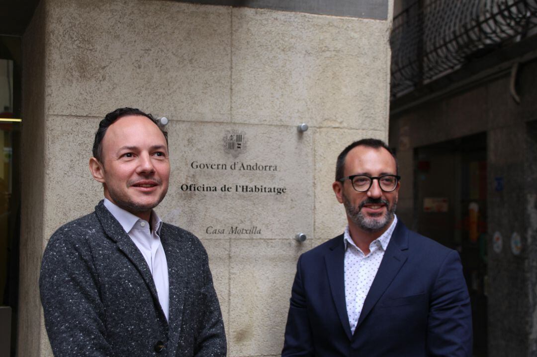 El cap de Govern, Xavier Espot, i el ministre d'Afers Socials i Habitatge, Víctor Filloy.