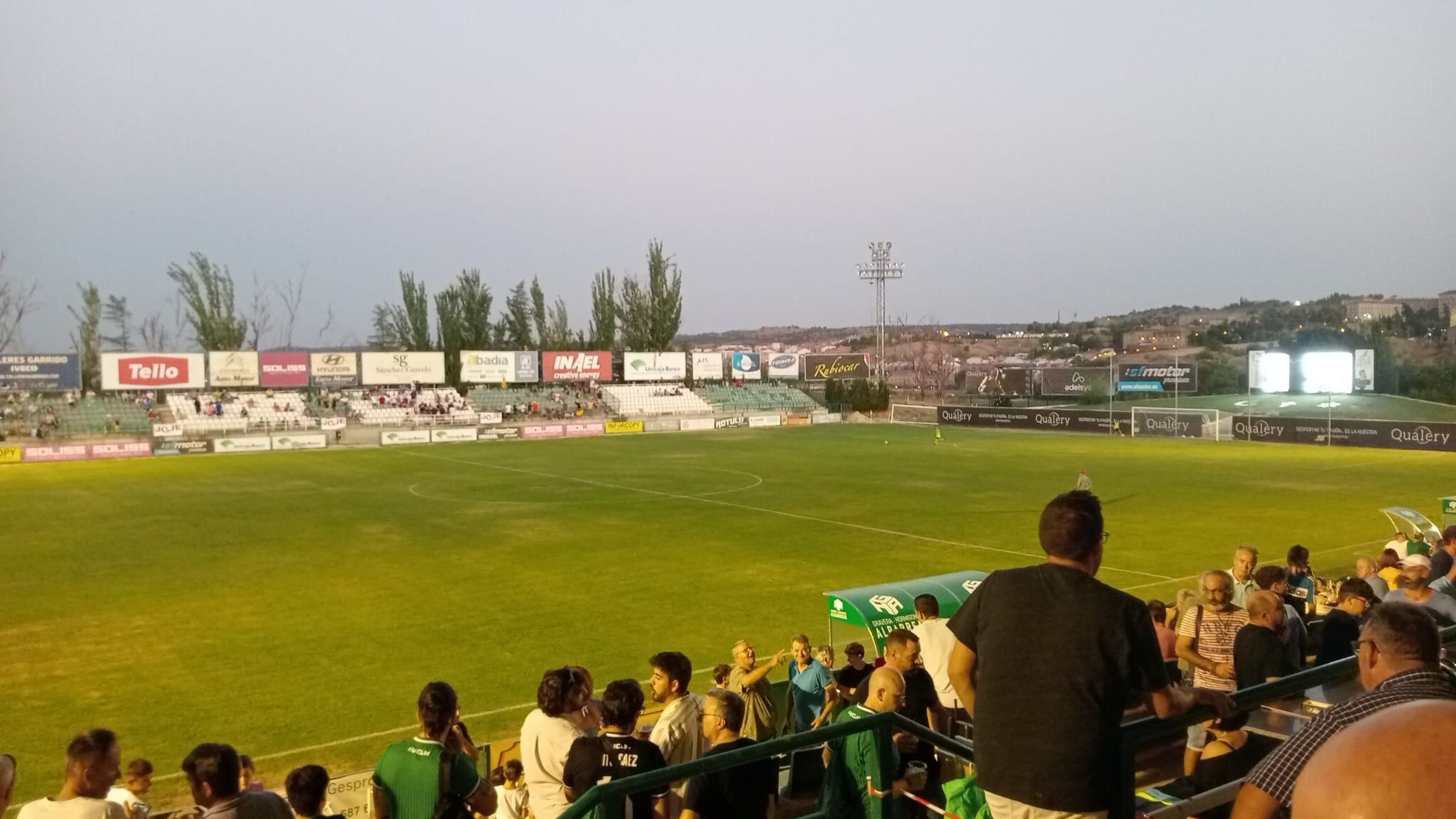 Salto del Caballo, durante el descanso del partido de este jueves