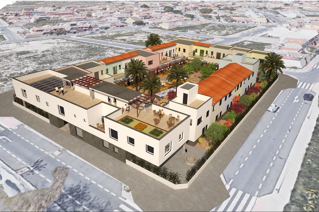 Imagen virtual del proyecto Ítaca de 18 viviendas cohousing en cesión de uso que se edificará en Rabassa.