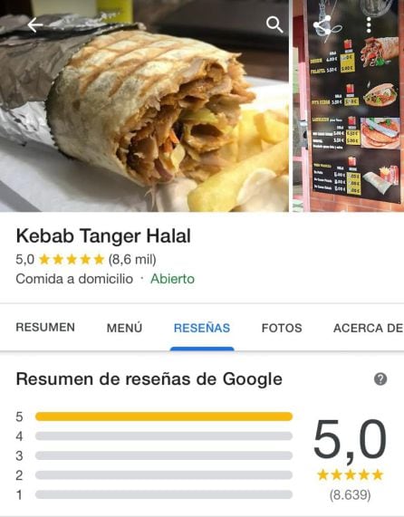 El kebab Tánger arrasa en reseñas