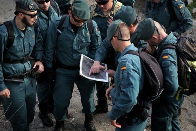 Efectios de la Guardia Civil que participaron en el operativo.