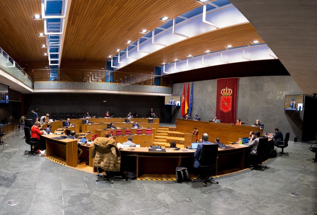 Imagen de archivo del salón de Plenos en el Parlamento de Navarra