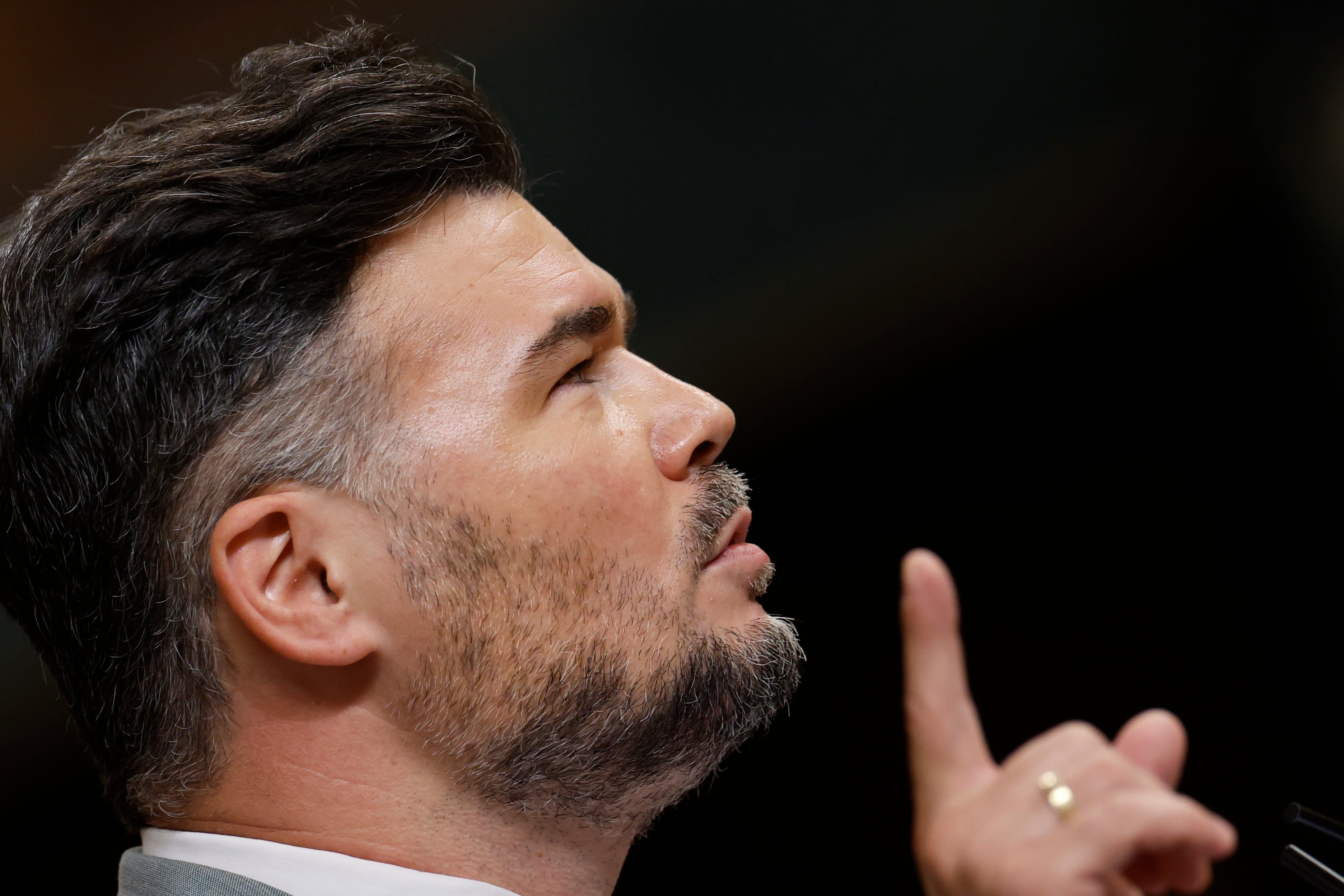 El portavoz de ERC Gabriel Rufián, interviene durante el pleno del Congreso de los Diputados este miércoles. 