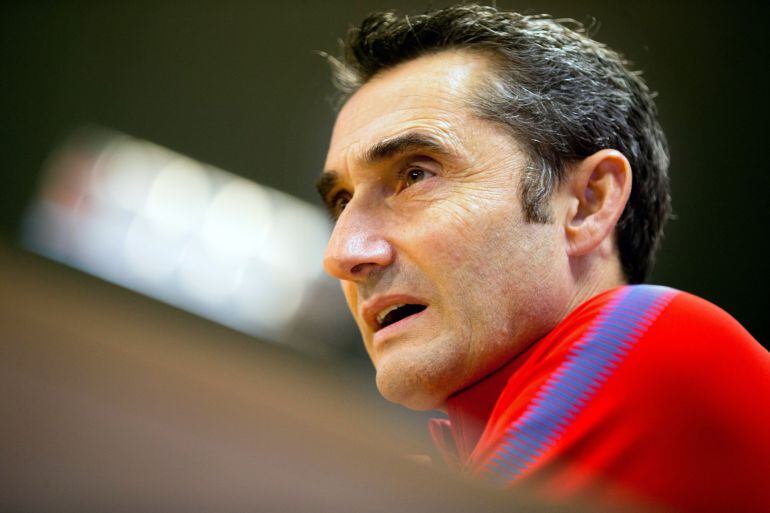 Valverde, en la sala de prensa