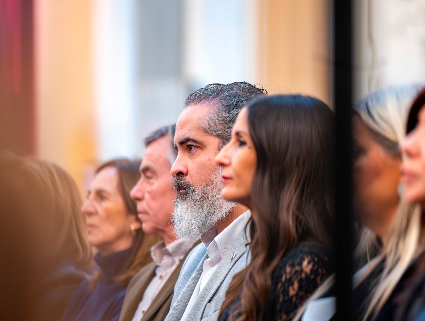 Miguel Espí, alférez moro de la Filà Realistes, i la seua dona, Cristina Arner, durant el concert
