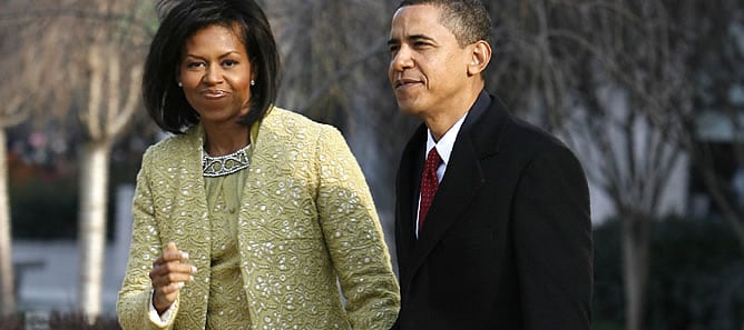 Obama y su mujer, a sólo unas horas de convertirse en los nuevos inquilinos de la Casa Blanca.