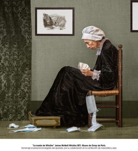 Homenaje a Estíbaliz Amengual, fallecida hace pocos días. Homenaje al personal encargado del aparado, por su colaboración en la confección de mascarillas.