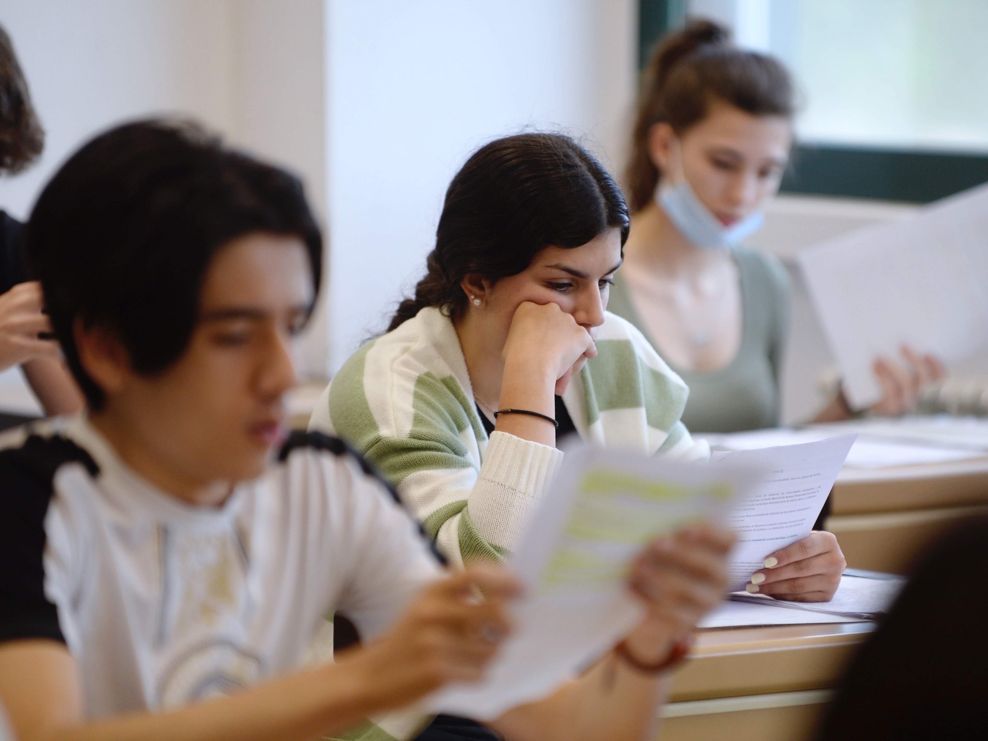 Exámenes de la Evaluación del Bachillerato para el Acceso a la Universidad (EVAU). Imagen de archivo