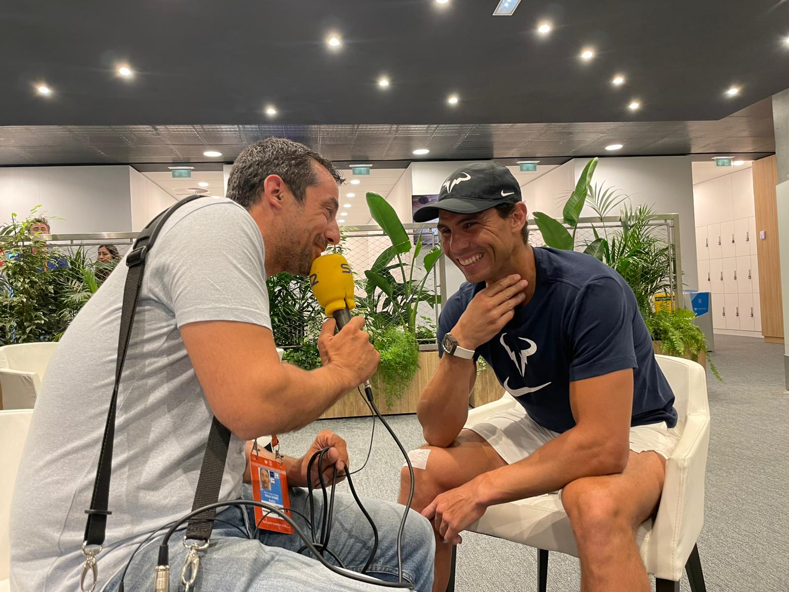 Rafa Nadal, en una entrevista con Pedro Fullana en Roland Garros