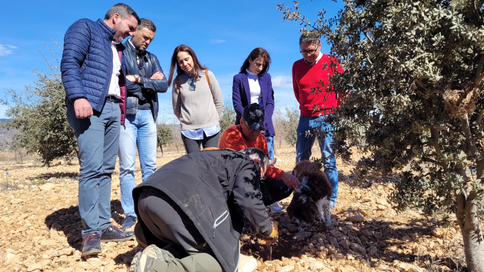 El consejero y el alcalde de Caravaca, entre otros, en su visita al Centro de Demostración Agraria de Las Nogueras