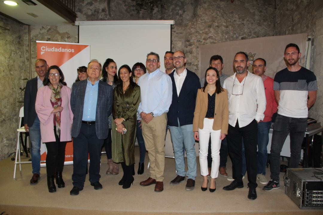 Candidatura de Ciudadanos que fue presentada hace un par de semanas en Cuéllar