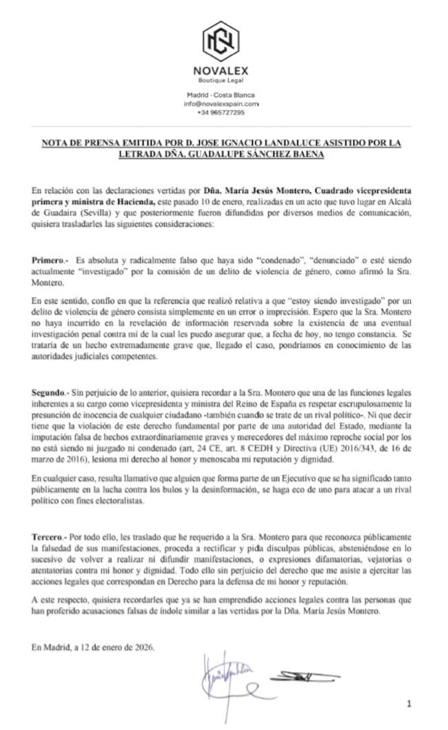 Comunicado íntegro del alcalde de Algeciras, José Ignacio Landaluce.