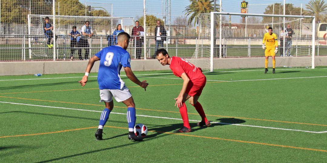 Amin durante el partido ante el Utrera en La Granja 