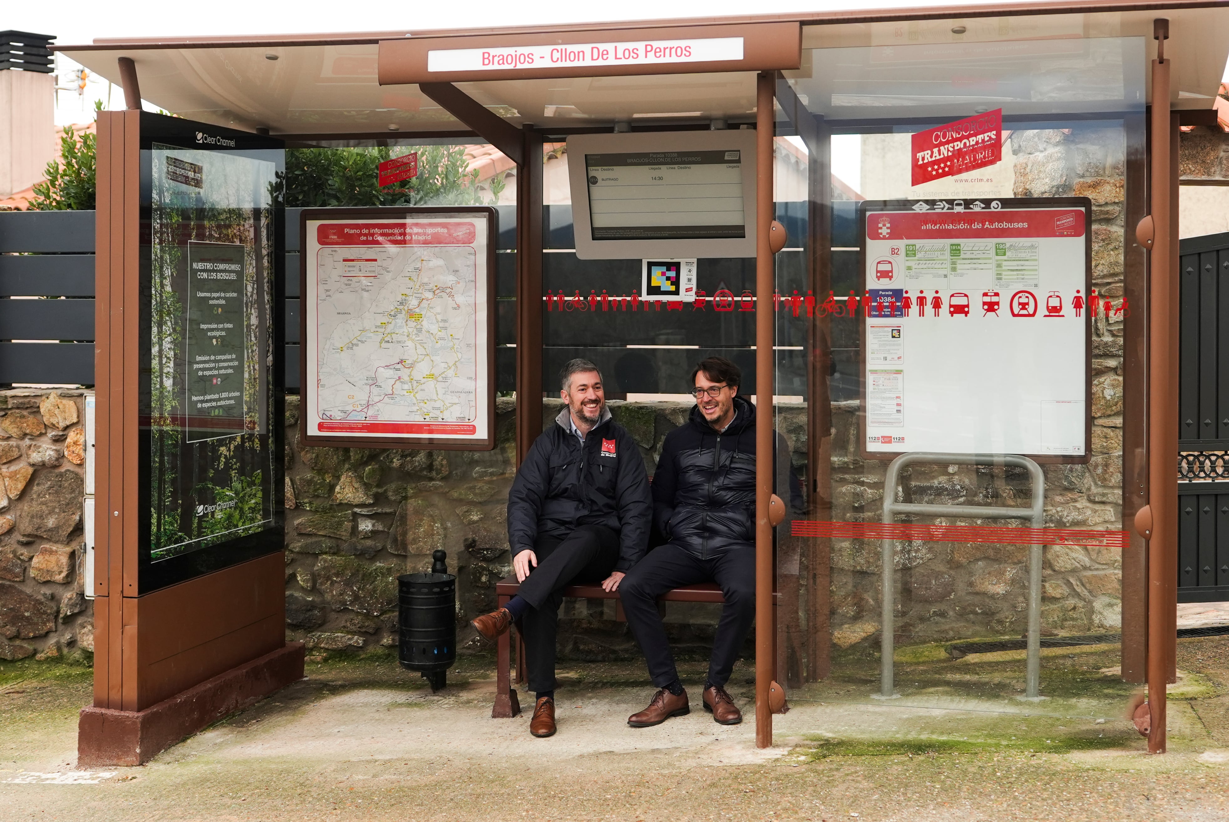 Marquesinas de autobús con calefacción Braojos