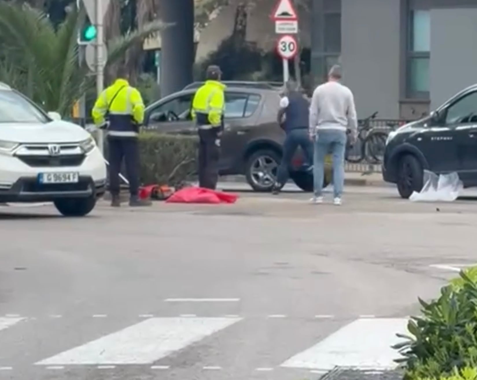 Un momento del altercado