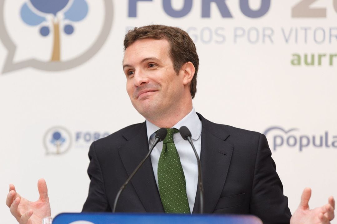 El presidente del PP, Pablo Casado.