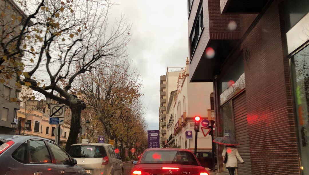 Lluvia en la ciudad de Gandia por la Borrasca Filomena 