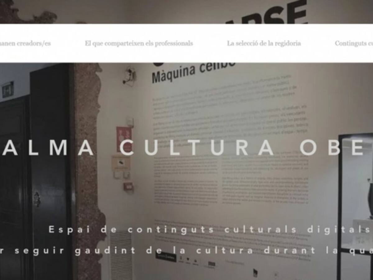 'Palma Cultura Oberta', la plataforma de contenidos culturales para disfrutar desde casa