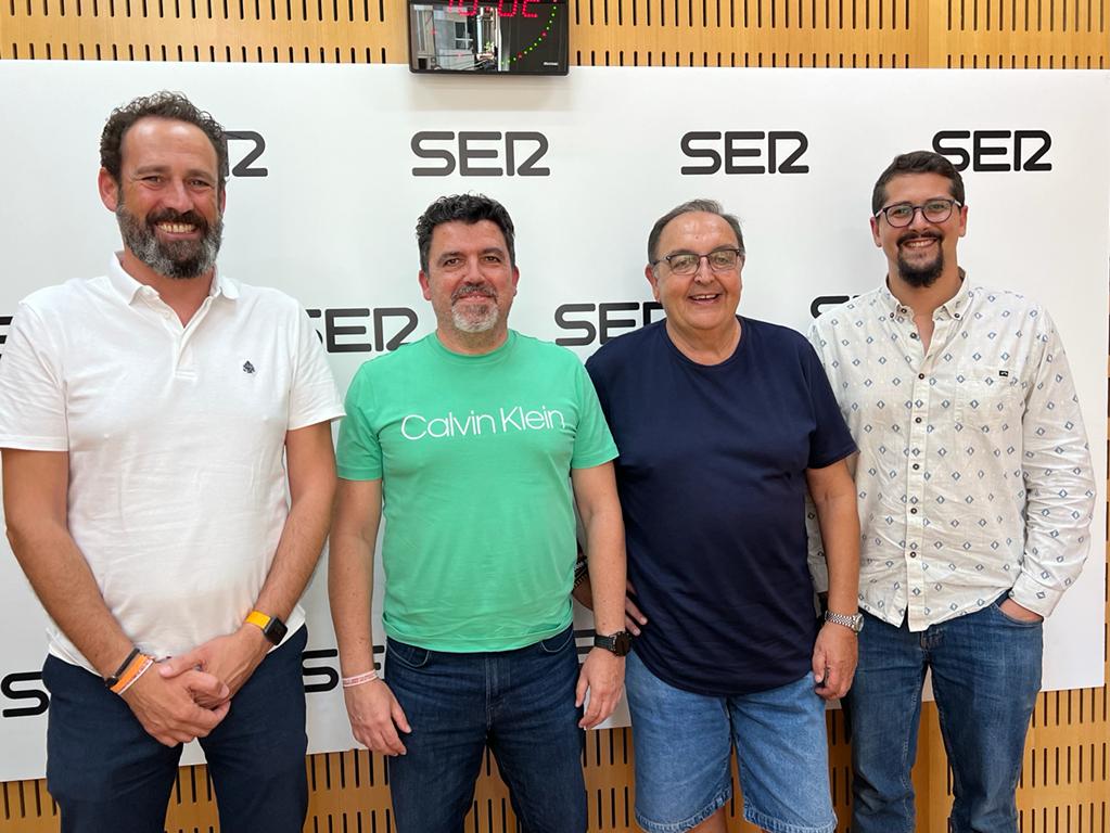 Jorge Fenor, Txema Almela, Pepe Pallarés y Jose Antonio Sánchez en Radio Murcia