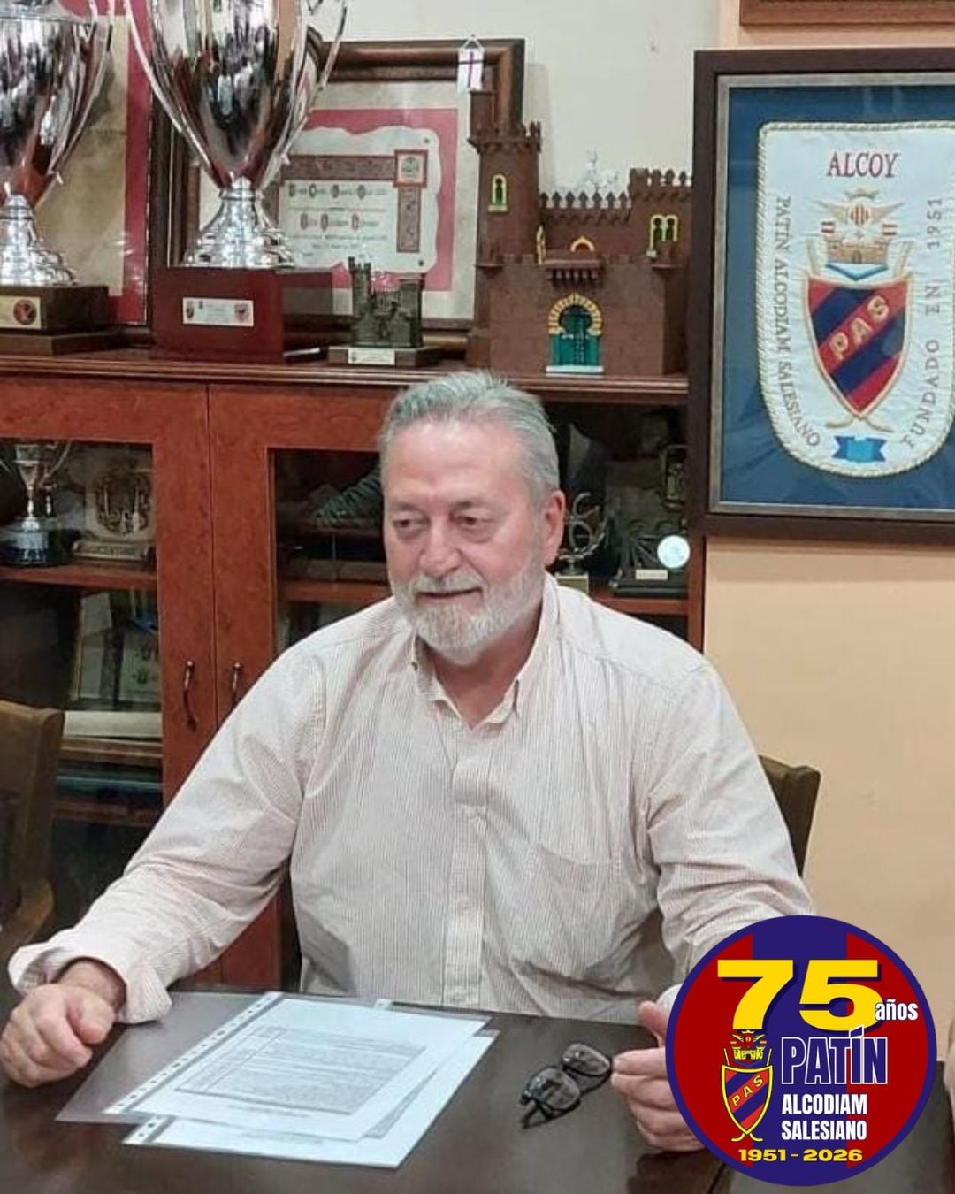 Andrés Hernández, presidente del Patín Alcodiam Salesianos de Alcoy