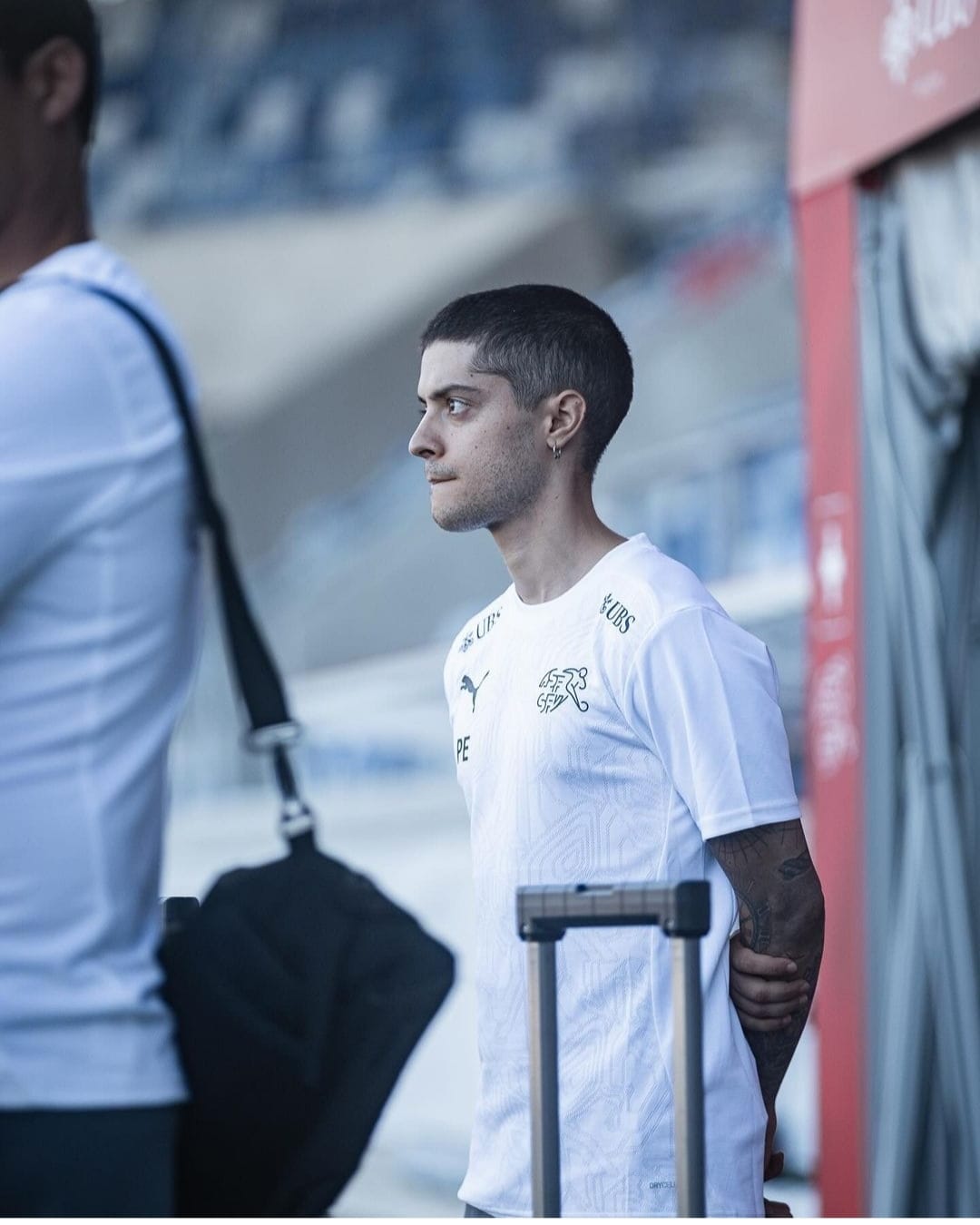 Pedro Esteban, con la selección suiza sub19