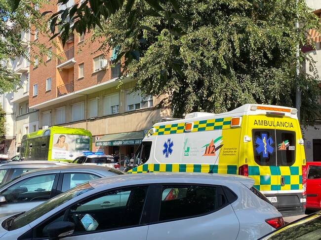 Una persona herida tras un accidente en el centro de Badajoz