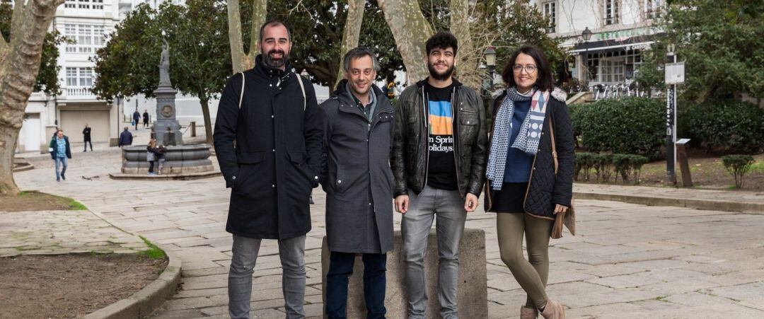 Representantes de Equo con Xulio Ferreiro