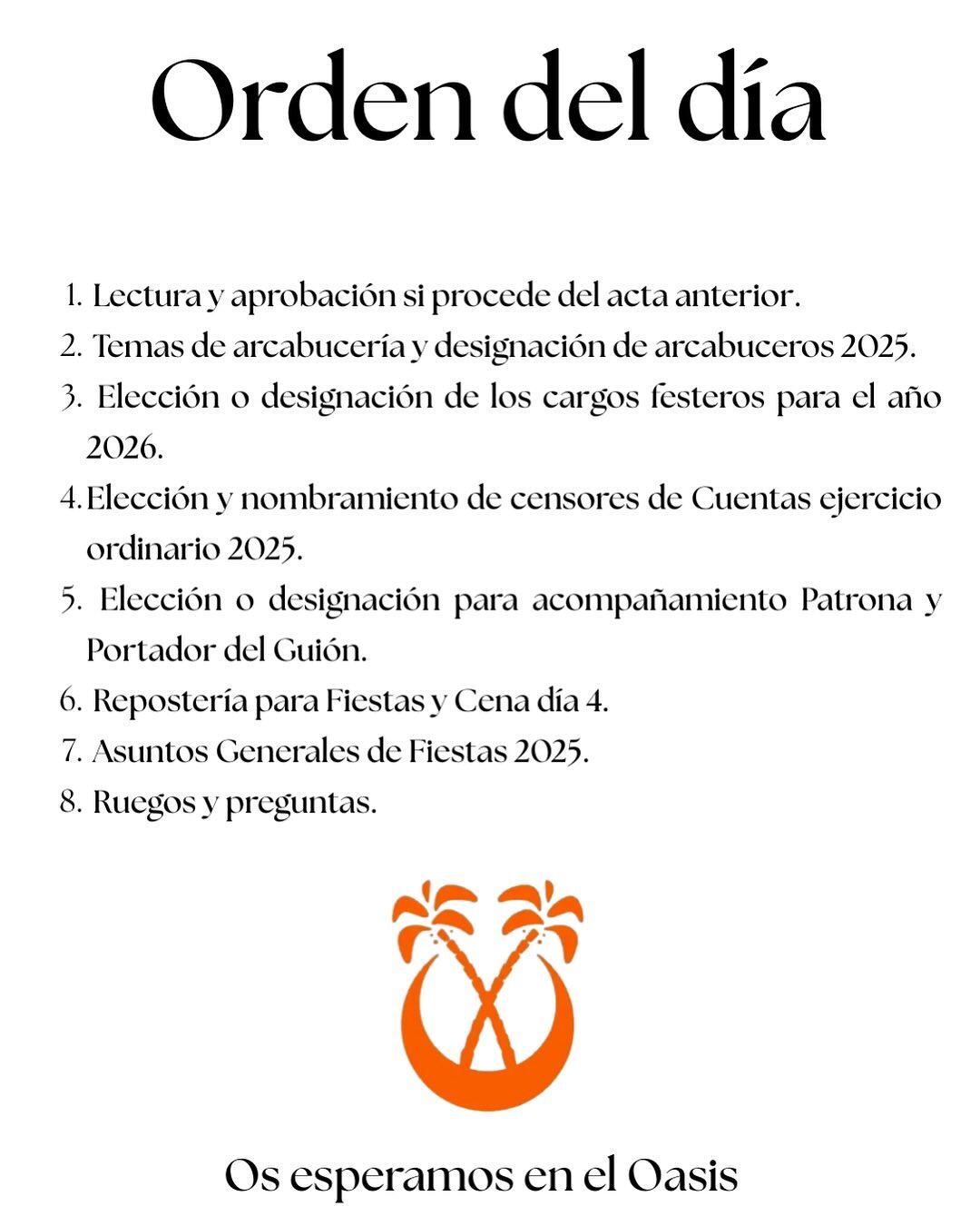 Convocatorias festeras del día 15