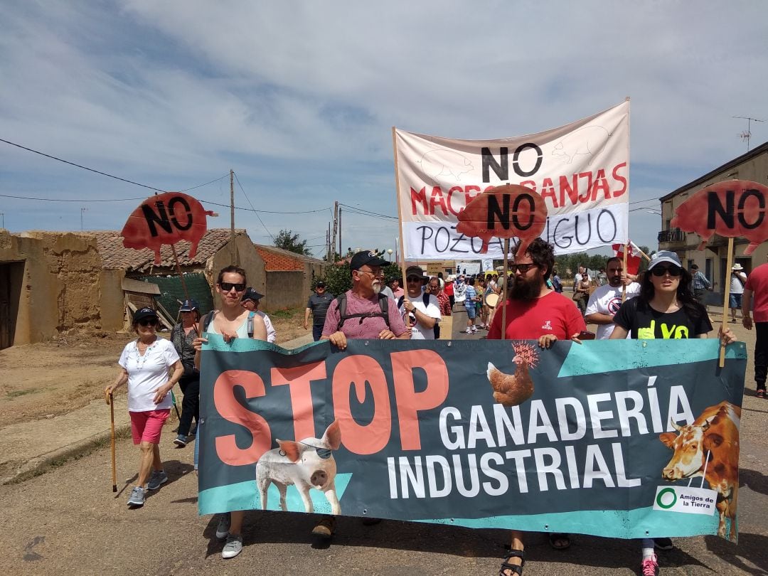 Protesta contra la macrogranja de Cerecinos de Campos