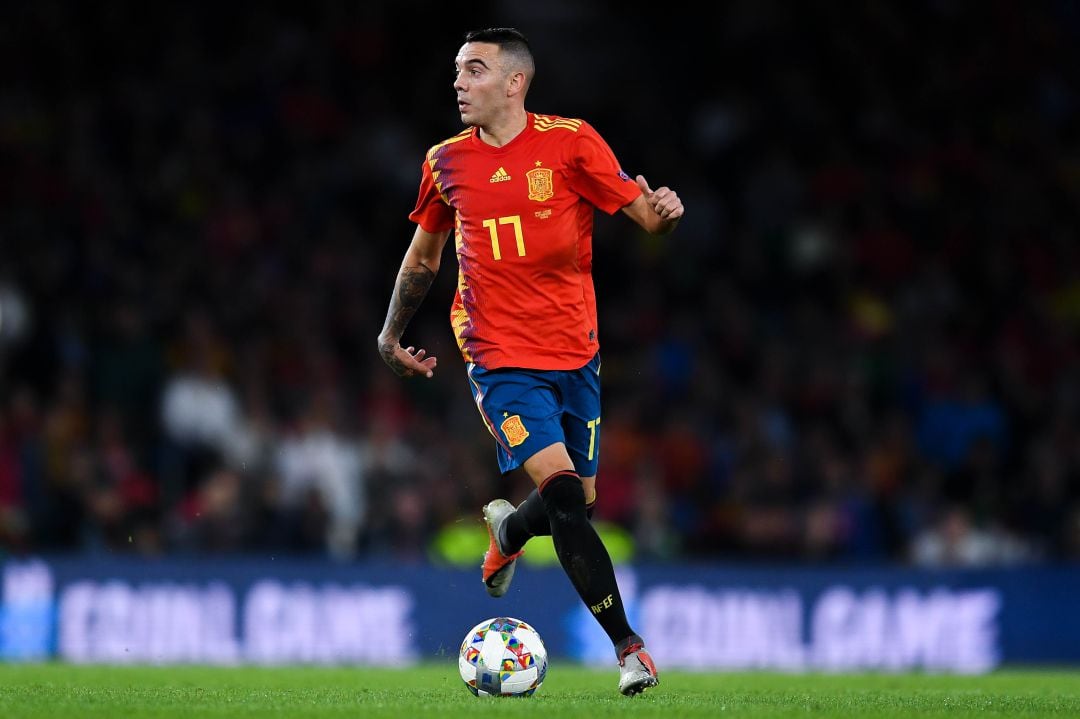  Iago Aspas, durante el partido España-Inglaterra de la UEFA Nations League de 2018 en Sevilla.