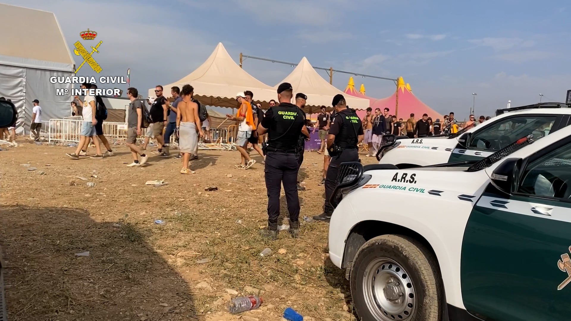 Dispositivo Guardia Civil en el Monegros Desert Festival