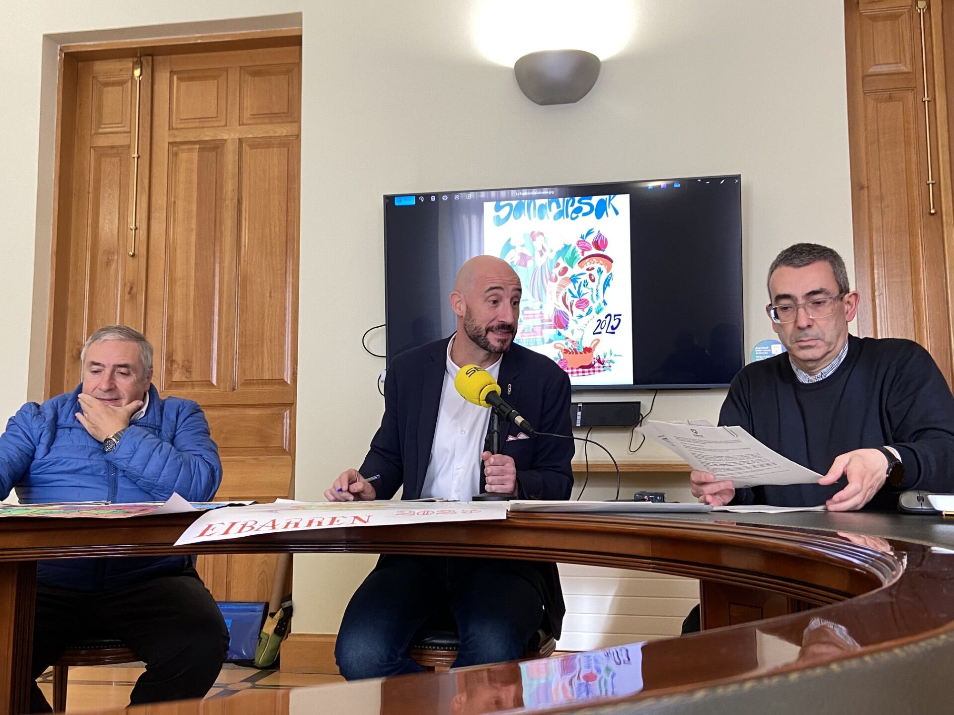 De izquierda a derecha: Patxi Lejardi, Jon Iraola y José Luis González 'Poxpolo'