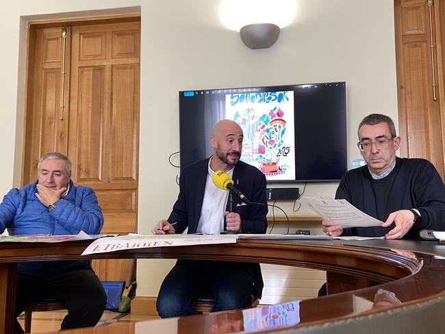 De izquierda a derecha: Patxi Lejardi, Jon Iraola y José Luis González 'Poxpolo'