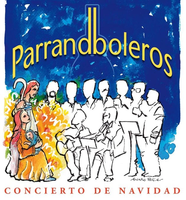 Portada del nuevo disco de villancicos de Los Parradboleros realizada por Álvaro Peña.