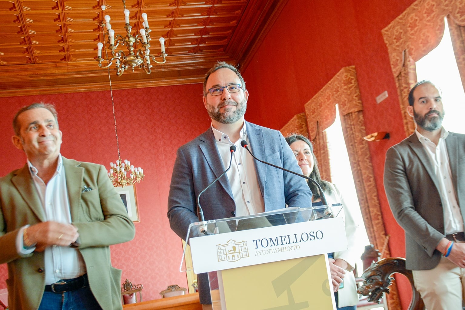 Javier Navarro en la rueda de prensa