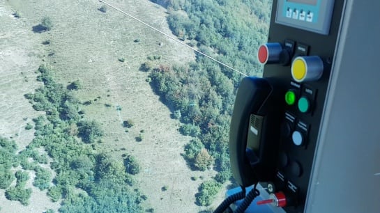 Vista desde la cabina del teleférico 