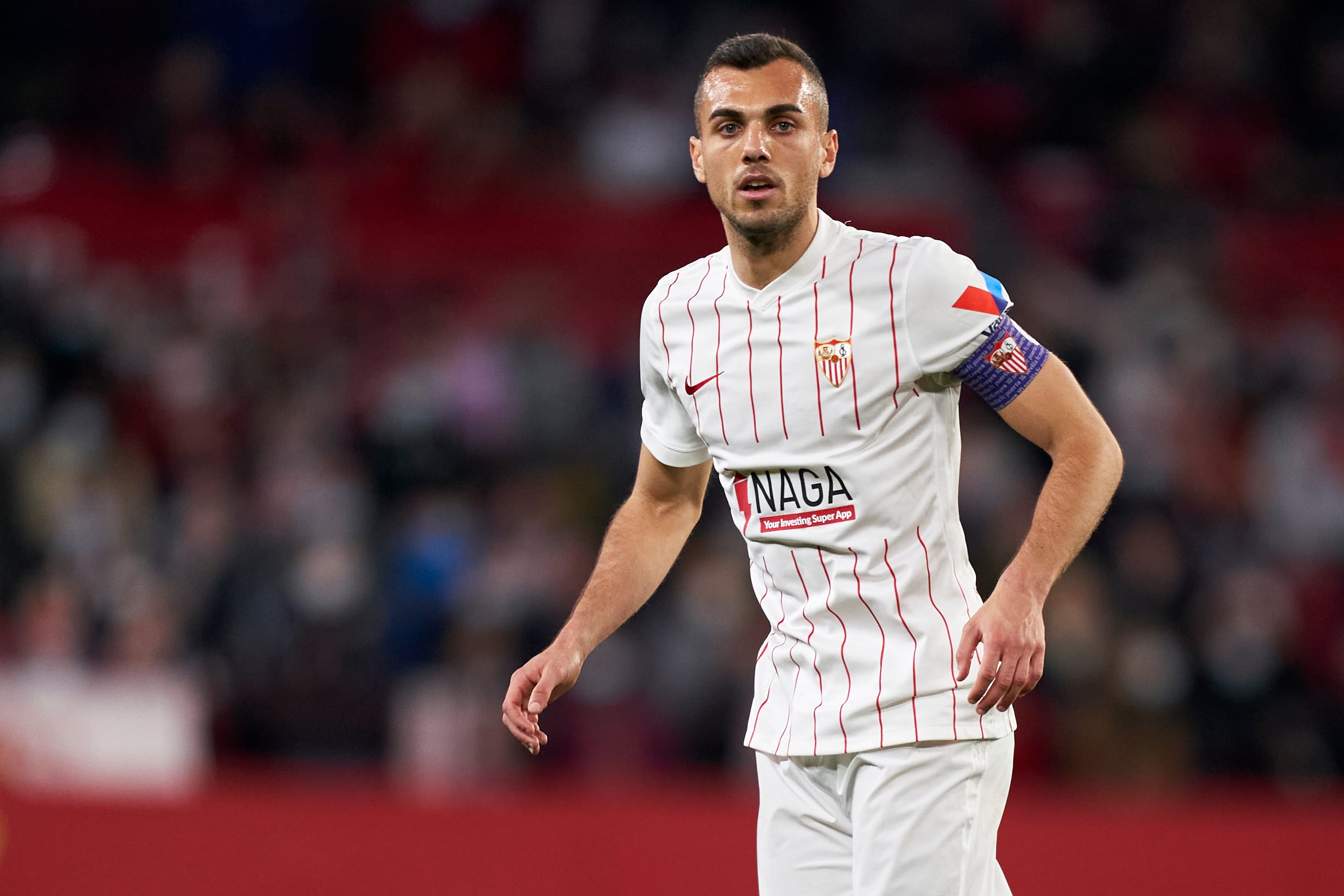 Joan Jordán, durante un partido con el Sevilla