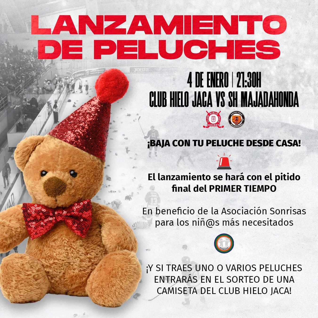 El CH Jaca ha preparado un partido con recogida de peluches