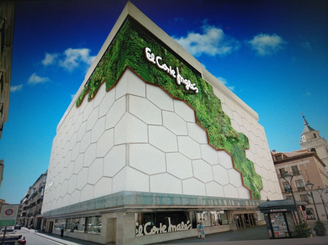 Imagen virtual de la fachada de El Corte Inglés 