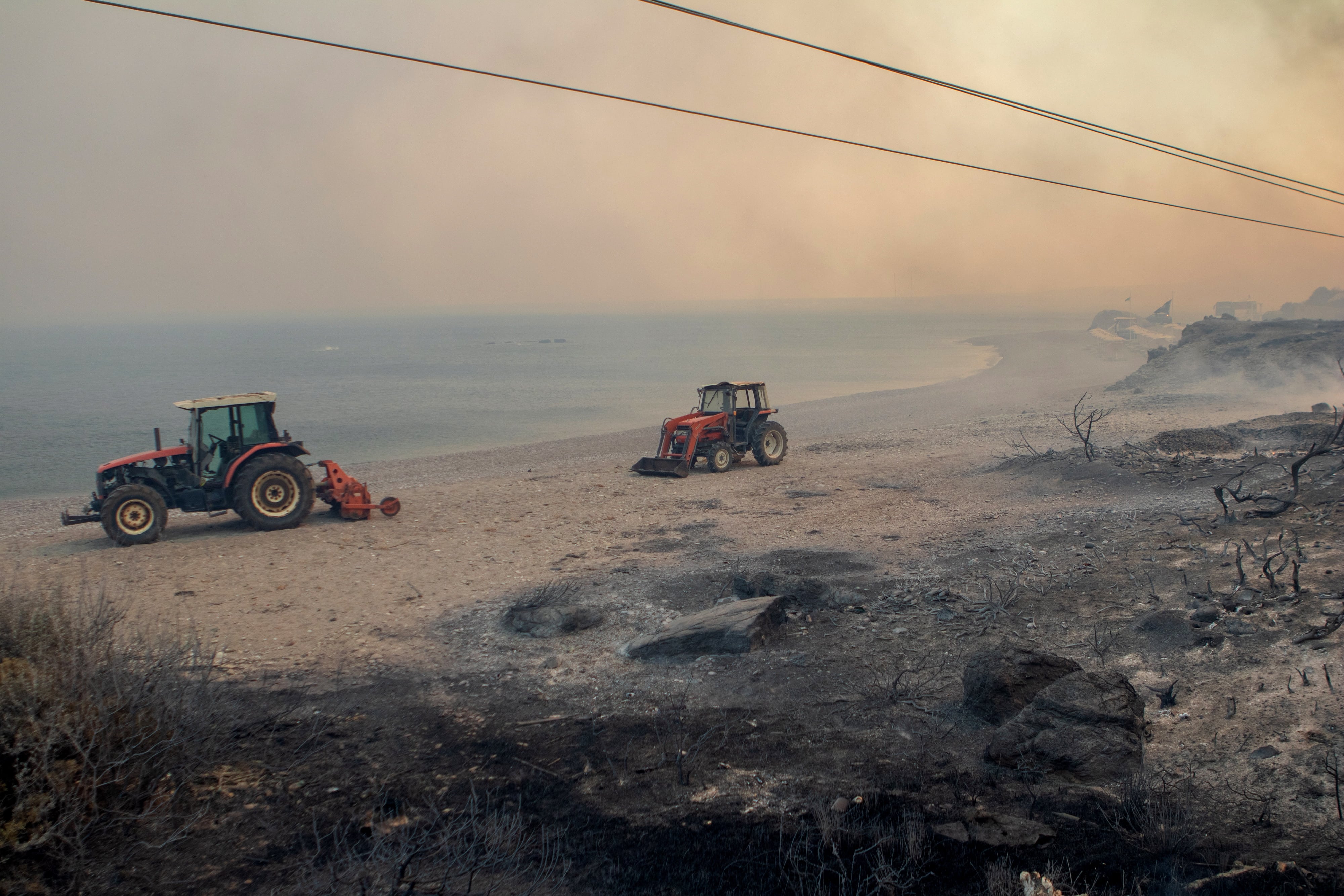 Incendio en la isla griega de Rodas.