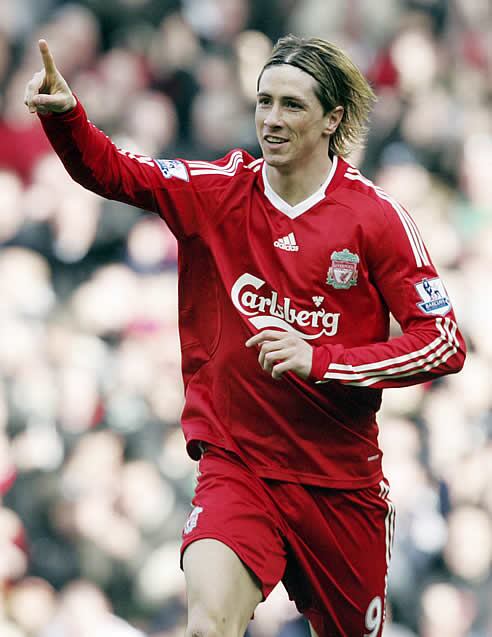 Torres celebra el primer gol que consiguió al Sunderland